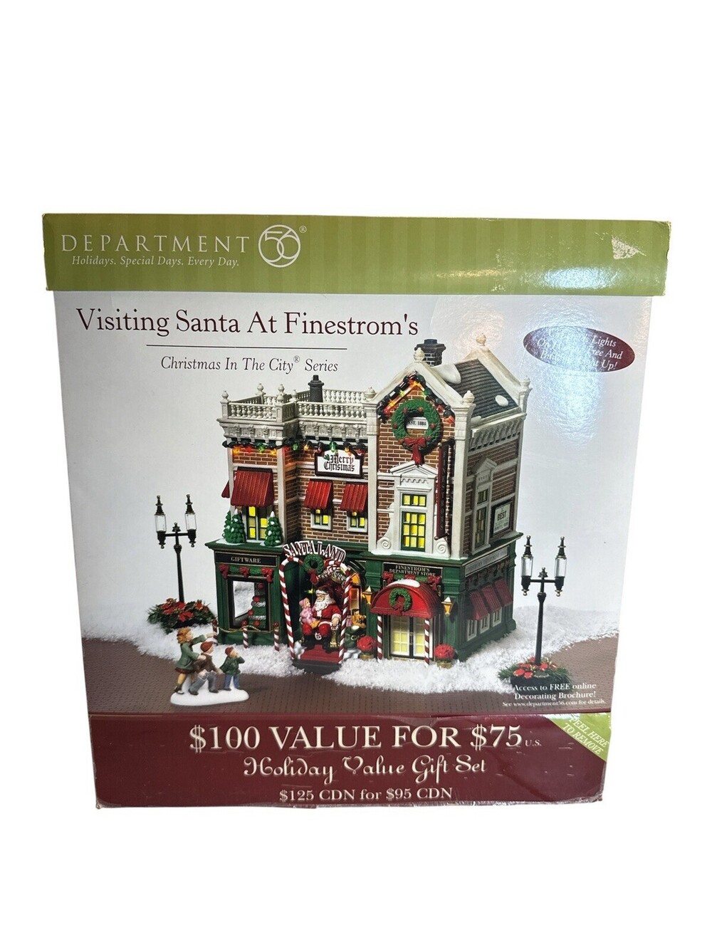 Dept 56 Christmas in the City - Visiting Santa Finestrom's Missing Children 2005